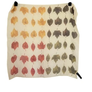 VTG Echo Silk Scarf Handkerchief 20" Square Autumn Leaf All Over Print Chiffon - Picture 1 of 6