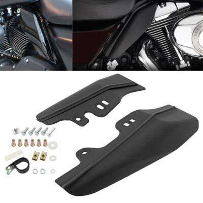 Matte Black Mid-Frame Air Deflectors Heat Shield For Harley Touring Glide 01-08 - Image 1 of 4