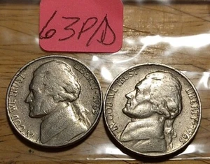 1963 Jefferson Nickel Lot - Picture 1 of 2