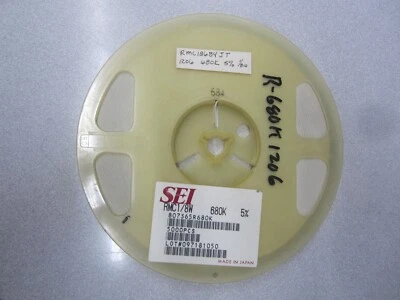 Reel of 5000 1206 680K Ohm 1/8W 5% SMD CHIP RESISTORS SEI - Image 1 of 2
