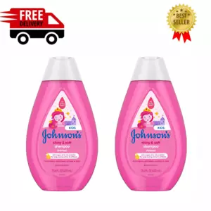 Johnson's Shiny & Soft Tear-Free Kids' Shampoo, Argan Oil, 13.6 fl. oz (2 Pack) - Picture 1 of 12