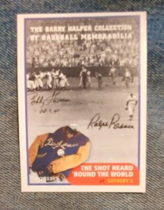 Rare"The Shot Heard Round The World"Baseball Auto Photo1951Warmup UniformbJacket