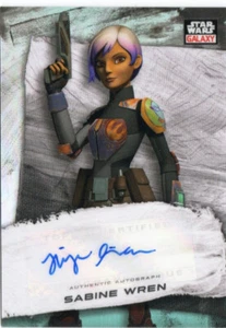 Star Wars Galaxy Chrome 2022 Autograph Auto GA-TS Tiya Sircar as Sabine Wren - Picture 1 of 2