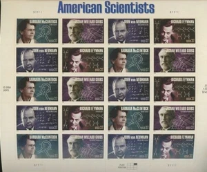 Scott 3609 2004 USPS American Scientists Sheet of 20 Stamps - Picture 1 of 2