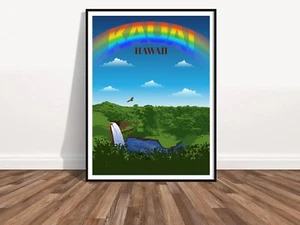 KAUAI ISLAND HAWAII Wall Art Vacation Print Beach Print Poster - Picture 1 of 10