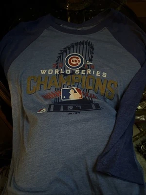 Chicago Cubs 2016 World Series Champions Shirt, Size Large - Image 1 of 4