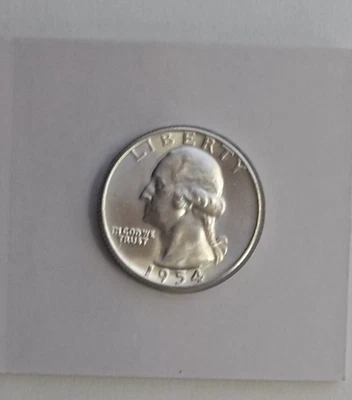 Choice to GEM BU 1954 D Washington Quarter from Orig. Bank Roll Coin #35 - Image 1 of 4