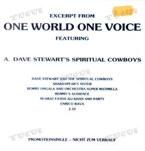 Dave Stewart / Michael Rose - Excerpt ONE WORLD ONE VOICE Europe 7in 1990 '* - Picture 1 of 1