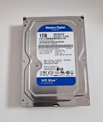 Festplatte HDD 1 TB Western Digital WD Blue SATA 6Gb/s 7200rpm  (WD10EZEX) - Bild 1 von 2