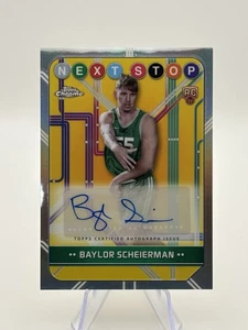 2024 Topps Chrome Next Stop Signature #NSS-BS Baylor Scheierman Refractor-AU, RC - Imagen 1 de 2