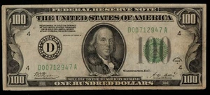 FR 2151-D $100 1928 A Federal Reserve Note US - New High SN - CA1709 - Picture 1 of 2