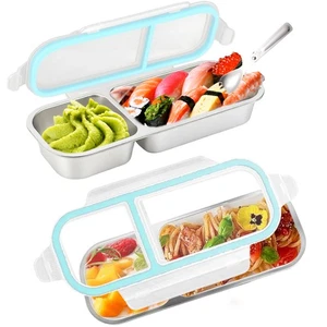 Food Storage Containers with Airtight Lid Lunch Box Bento Box for Office Travel - Picture 1 of 19