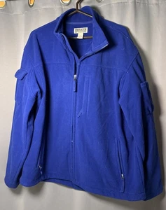Duluth Trading Giacca Pile Uomo Shoreman Blu Full Zip Tasche XL - Foto 1 di 4