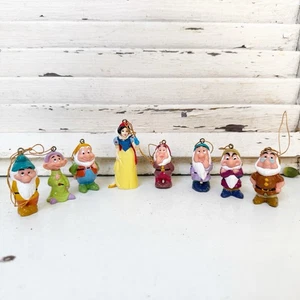 Juego Completo Adornos Navidad PVC Blancanieves y 7 Enanos Disney De Colección - Imagen 1 de 4