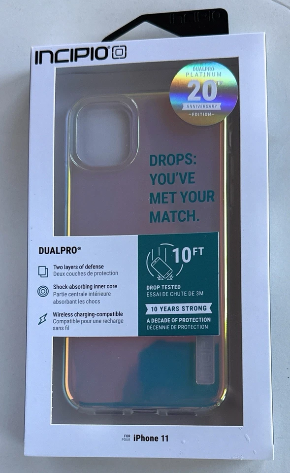 Чехол Incipio DualPro для iPhone 11 — прозрачный/платиновый | ударопрочный тонкий защитный - Изображение 1 из 1