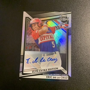 Eric De La Cruz 2022 Elite Edición Extra Autógrafo RC Novato Dominicano #185 - Imagen 1 de 3