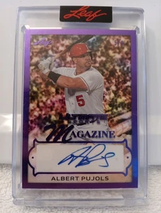 ALBERT PUJOLS 2024 Leaf Ultimate Sports RARE Purple “Magazine” HOF AUTO /8 SSP - Picture 1 of 2