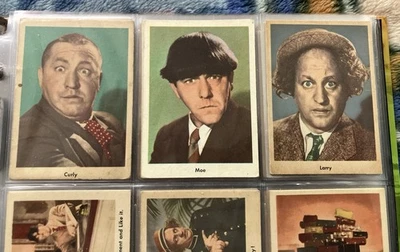 Juego completo de 96 cartas The Three Stooges 1959 en excelente estado con álbum Foto 1 de 4