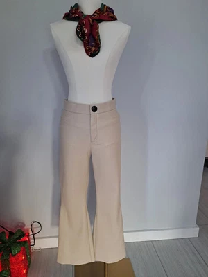 Новый с Ярлыками Zara Sz M/8/10 женщин веган кожи брюки узкие расклешенный высоты Orig Pr $99 - Изображение 1 из 4