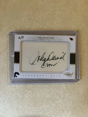 2017 Panini Certified Cuts Legendary John David Crow cut auto /7! Cardinals HOF - Image 1 of 3