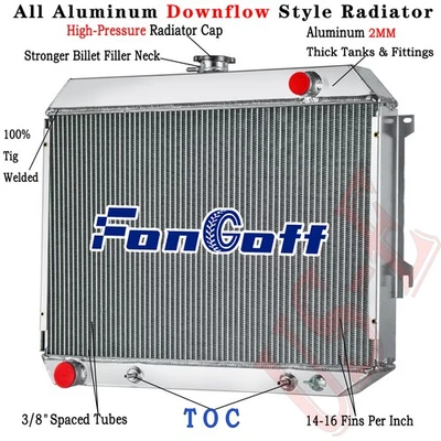 3-Row Aluminum Radiator fit 68-1974,1972 Dodge Charger Plymouth Mopar Cars 26" W - Image 1 of 4