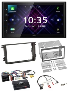JVC DAB 2DIN Lenkrad Bluetooth USB Autoradio für VW T6 15-19 52pin schwarz - Bild 1 von 12