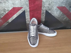 VANS OLD SKOOL ROSE GOLD AND BLACK SNAKESKIN LEATHER PATTERNED LOWS SIZE UK 6 - Picture 1 of 13