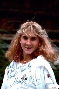 Monica Seles Tennis Great Signed 6x8 Photo with JSA COA - Picture 1 of 2