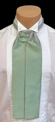 Vestido de mañana victoriano formal con corbata Ascot verde claro para hombre Foto 1 de 2