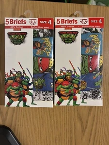 NWT Teenage Mutant Ninja Turtles TMNT Boys Briefs 10 Pack - Size 4 - Picture 1 of 3
