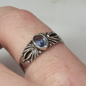 07K14 JOLIE STYLE ANCIENNE BAGUE EN ARGENT MASSIF 925 TAILLE 53 / 54 - Picture 1 of 6