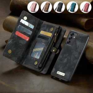 Removable Wallet Case Zip Card Leather Flip Cover for Samsung A15/A25/A35/A55 - Picture 1 of 47