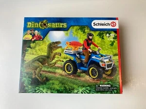 Juego de 5 piezas Schleich Dinosaurs Quad Escape From Velociraptor 41466 NUEVO - Imagen 1 de 6