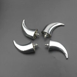 4PCS Chrome Motorcycle Front Fender Decoration Scooter Off-road Cruiser Chopper - Picture 1 of 6