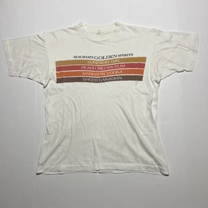 Seagram's Whiskey Gin Rum Golden Spirits Vintage Single Stitch Shirt Gr. XL - Bild 1 von 10