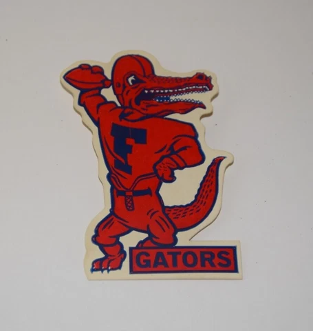 Vintage NCAA Football Pinback Button Florida Gators Albert Mascot Plastic 3.75" Cover