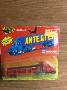 Road Champs Anteater HO Scale Diecast Kenworth Truck with Car Hauler Trailer - Picture 1 of 7