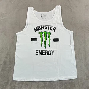 Monster Energy Tank Top T-Shirt Herren Large weiß Large Logo Print Active Neu ohne Etikett - Bild 1 von 7