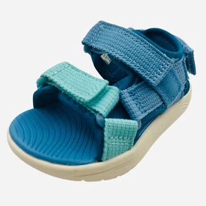 Sandalias deportivas azules para niños pequeños Aqua correas de gancho y bucle punta abierta zapatos de verano - Imagen 1 de 7