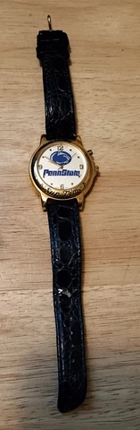 Penn State Watch Plays "Sun Time" - Needs New Battery & Clasp For Watch Band Cover