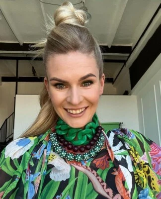 Collar Iris Apfel x H&M HM llamativo 2 cuentas de hilo - Auténtico artículo muy RARO Foto 1 de 4