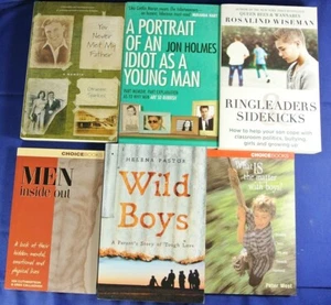 6 BOOKS ON BOYS & MEN - PARENTING MENTAL EMOTIONAL & WHY MEN ARE RUBBISH - Picture 1 of 9