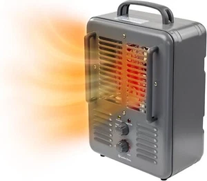 Electric Portable Space Heater w/Adjustable Thermostat Overheat Protection 1500W - Picture 1 of 8