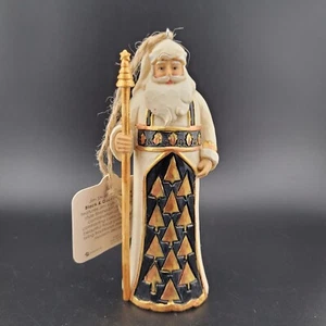 Jim Shore Black and Gold Santa Claus Ornament 6001439 Heartwood Creek with Tag - Picture 1 of 9