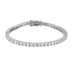 D Color VVS1 Round Cut 3MM Moissanite Bracelet Mothers Day Gift S925 SILVER - Picture 1 of 16