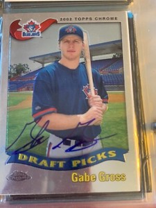GABE GROSS AUTOGRAPHED SIGNED 2002 TOPPS CHROME CARD