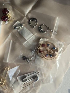 Joblot 16 Pairs silver Colour hoop Mixed Shape Earrings - NEW wholesale - Picture 1 of 4