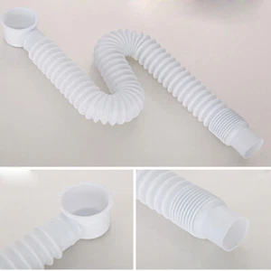 Badewanne Abflussrohr Kunststoff Ablaufrohr Haus Bad Set Ersatz Einziehbar - Bild 1 von 7