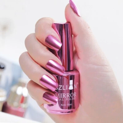 12 Farben Metallic-Nagellack Superglänzender Chrom-Nagelkunstlack Mit х - Bild 1 von 4