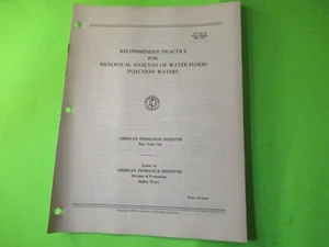 API PRÁCTICA RECOMENDADA PARA ANÁLISIS BIOLÓGICO DE AGUA FOLLETO PERFORACIÓN PETROLERA - Imagen 1 de 3